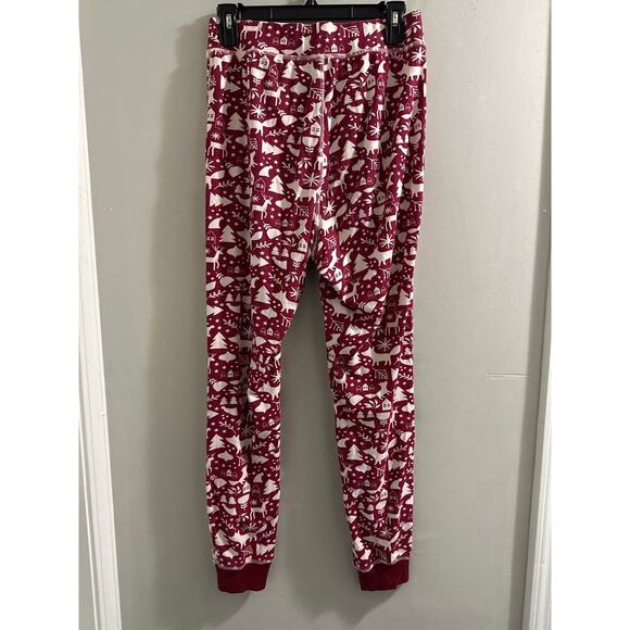 Pact‎ Red and white organic cotton PJ bottoms size Med - Picture 3 of 4